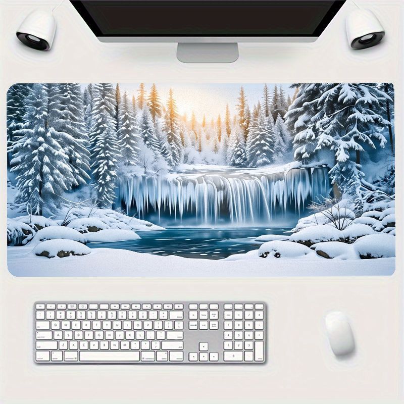 Gaming Accessories Officeworks - Brand Winter Snowscape Large Mouse Pad