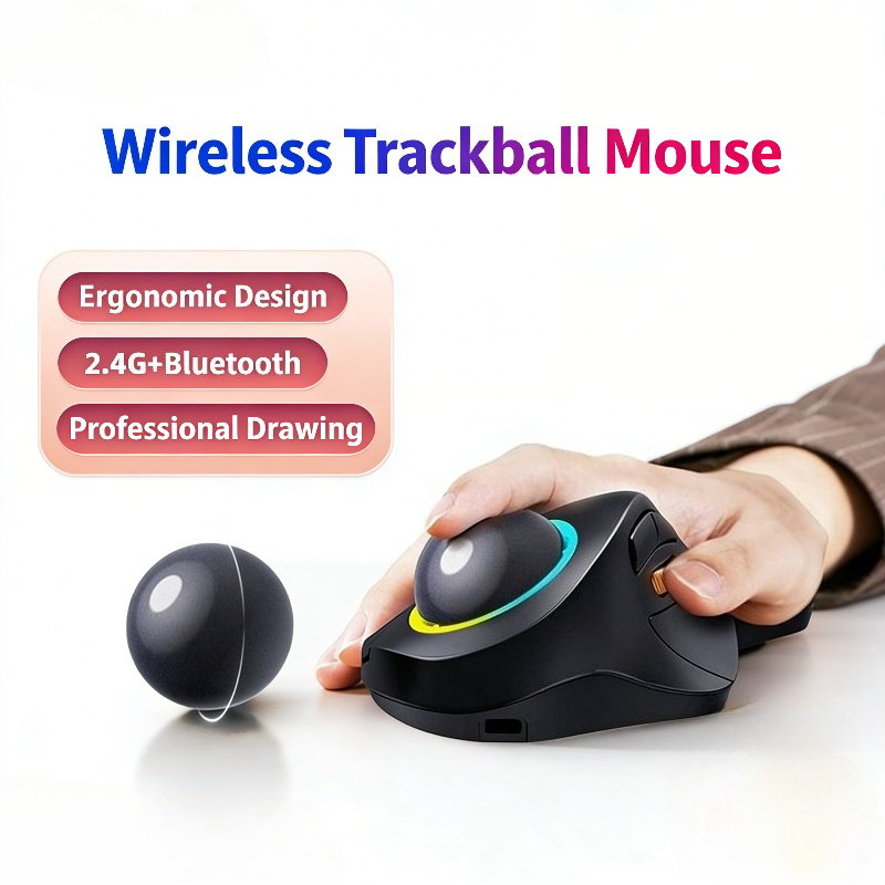 Wireless Trackball Mouse RGB E - Gaming Accessories Ipad recension och pris