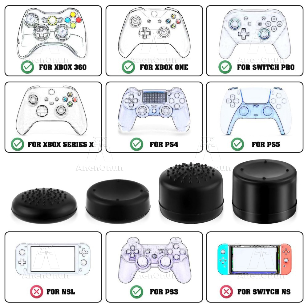 8PCS Thumb Grip Caps Controlle - Gaming Accessories Ps4 recension och pris